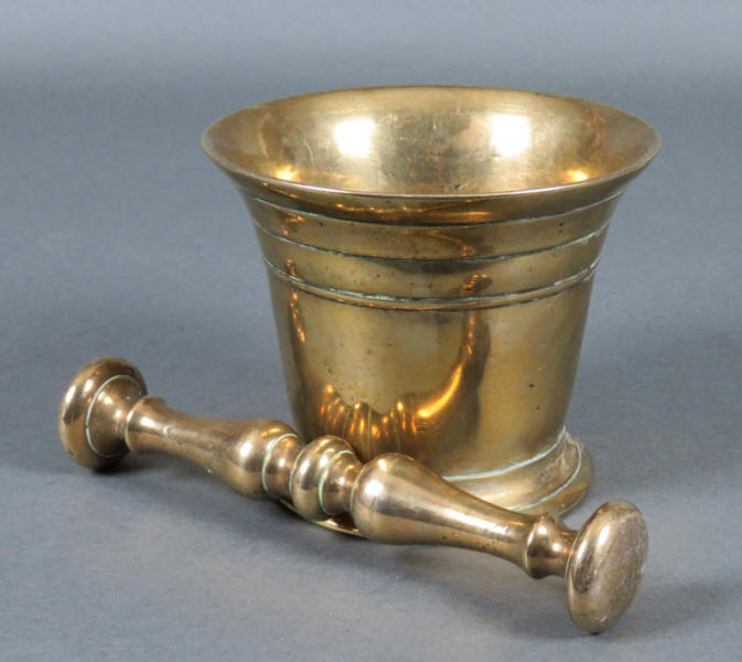 Large Brass Mortar And Pestle