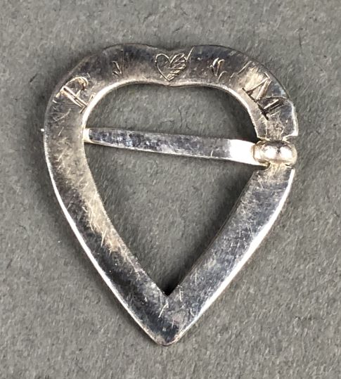 Early silver Luckenbooth witch’s heart brooch